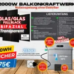 Balkonkraftwerk 2000W Zendure Solarflow 800 Pro Set