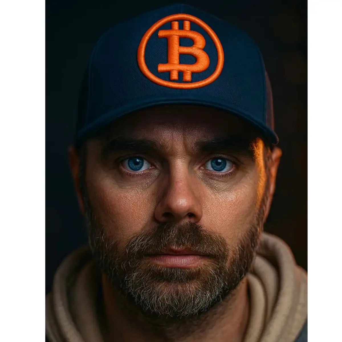 btc_cap_mit kreis_b Bitcoin Cap - 3D - Maschinell bestickt - Made in Germany – Bild 1