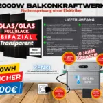 Balkonkraftwerk 2000W Zendure Solarflow 800 Pro 2 Set