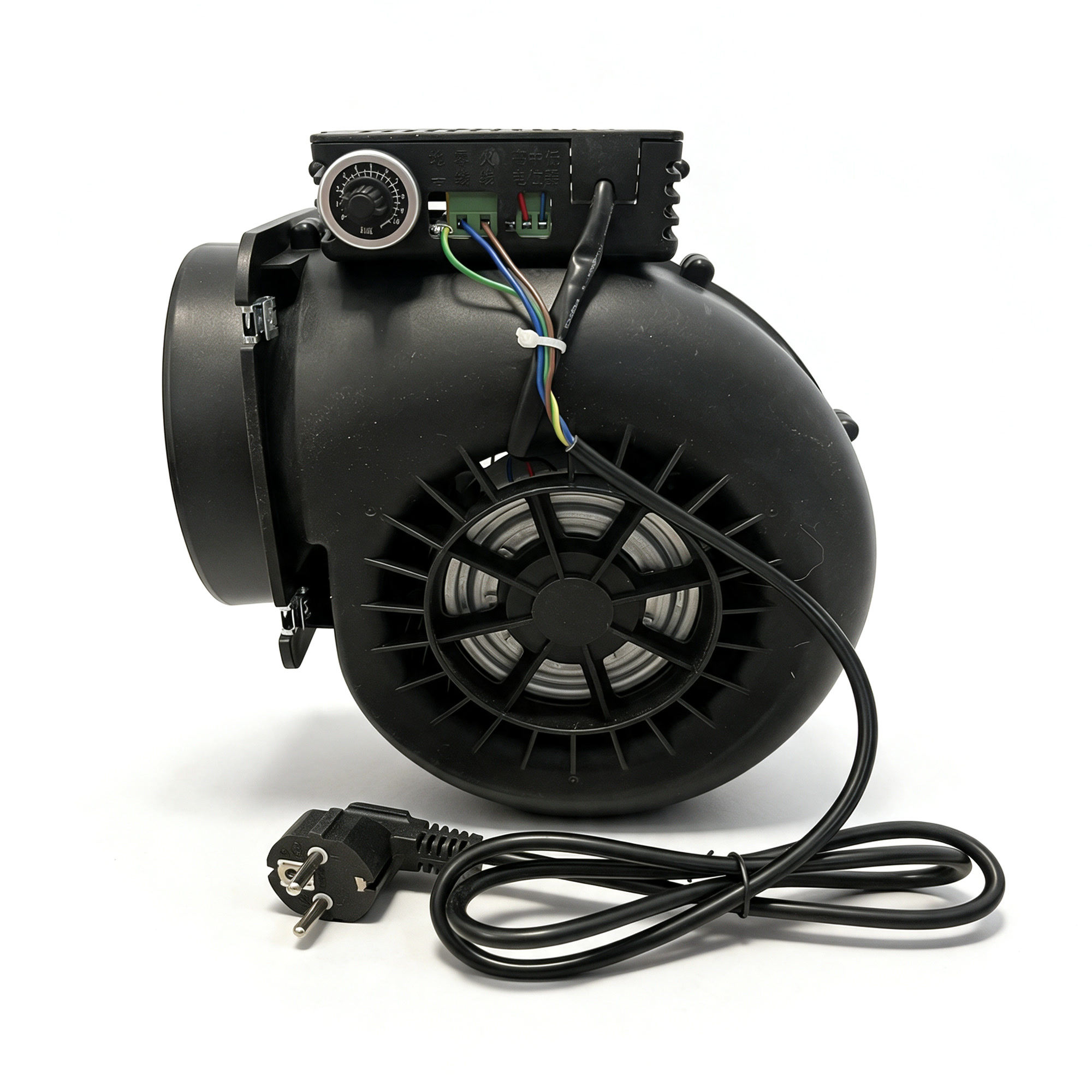 radialgeblaese-drehzahlregelung-studio-ki-1x1 Radiallüfter für ASIC Miner – Schalldämpfer-Gebläse 1.300 m³/h – Bild 1